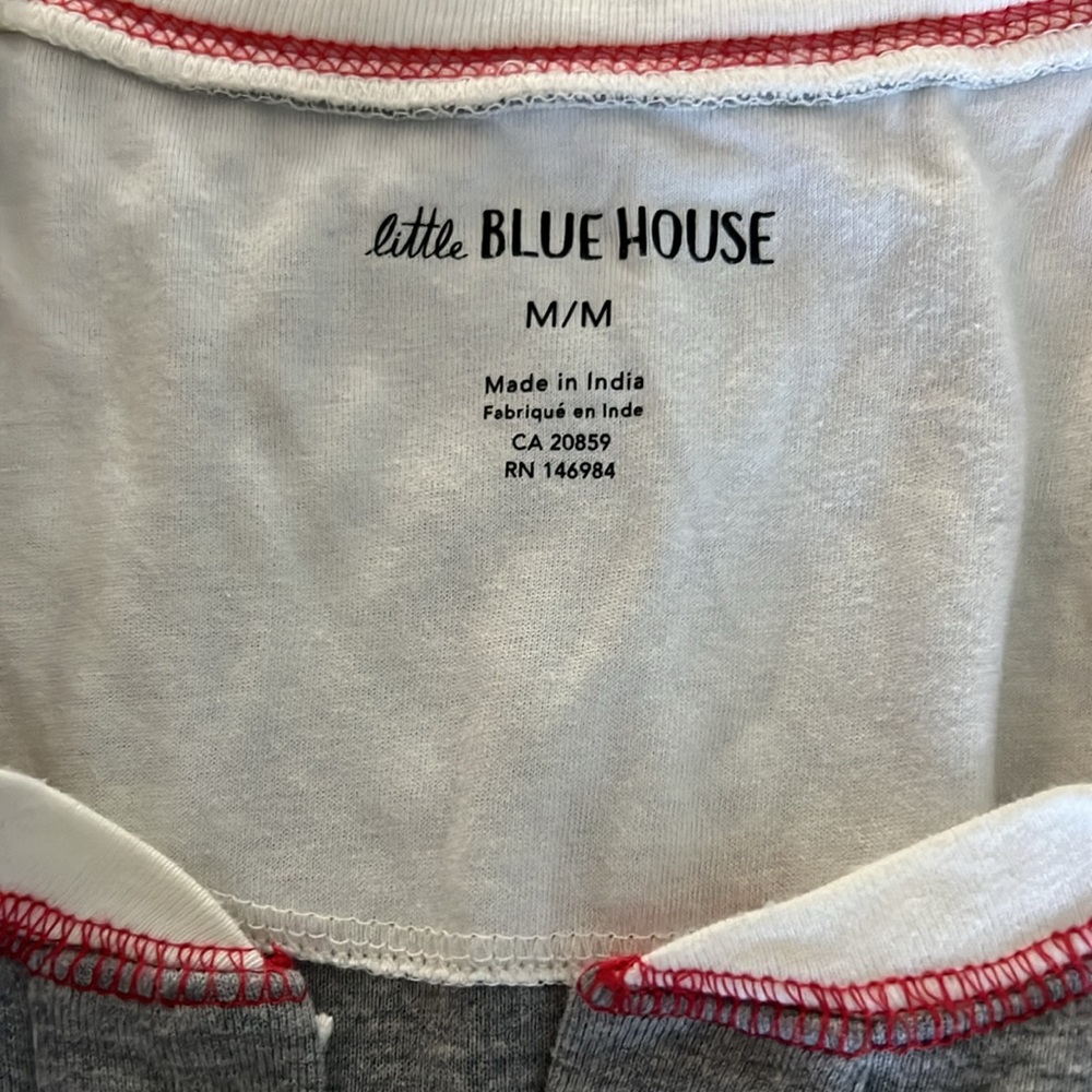 Holiday onesie jumpsuit pajamas Moose lodge red checkered details - Picture 2 of 6